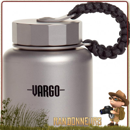 Bouteille Ti-Lid Titanium 650 ml VARGO gourde randonnée ultra légère