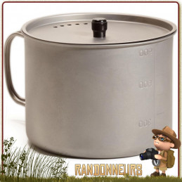 Popote Mug 90 cl ultra léger Ti-Lite Titane VARGO, pour randonner léger. Popote Mug Vargo de randonnée bivouac léger