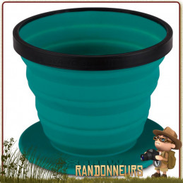 Lazymi Grand Ensemble de Vaisselle Camping - 950ML Bol Pliable en Silicone,  300ML Tasse de Voyage Pliant avec Couvercle et Couverts Portable pour