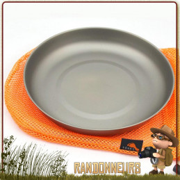 Assiette titane ultra légère titanium de Toaks, idéale pour le camping ultra light et la randonnée bivouac léger