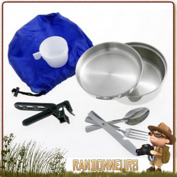 ASSIETTE EN INOX MFH CAMPING SOLDAT ET COMPAGNIE