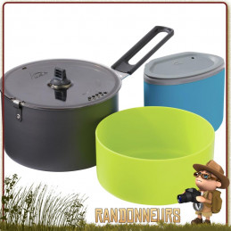 Popote de randonnée légère Trail Lite Solo MSR bol DeepDish, un gobelet isotherme, une casserole aluminium