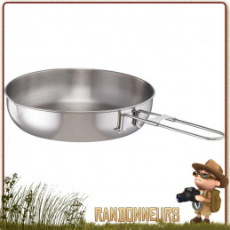 Poêle à frire Alpine Fry Pan MSR en acier inoxydable combinaison aluminium et Inox est parfaite pour une utilisation intensive