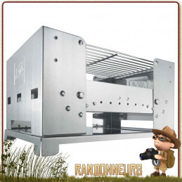 grill pliant tout inox Esbit BBQ BOX est un grand barbecue portable pour les bivouacs nomade