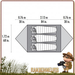 TENTE MSR MUTHA HUBBA NX - Tente de randonnée ultra légère pour 3 trois personnes trois 3 saisons pas cher