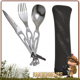 Set de Couverts emboîtables en Inox pour Camping et Randonnée