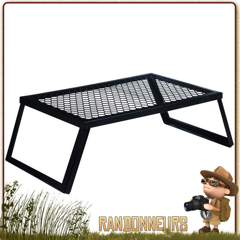 Grille de grill pour feu de camp bushcraft et nomade, le grill Heavy Duty Coghlan's est une grille ultra robuste