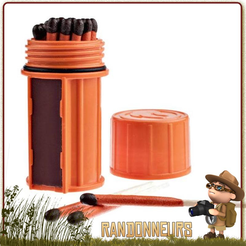 Boite 25 Allumettes Imperméables CAO allume feu bushcraft survie rando