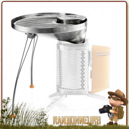 grill portable pour réchaud bois Biolite Camp Stove Barbecue nomade et portatif campement bushcraft.