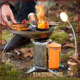 grill portable pour réchaud bois Biolite Camp Stove Barbecue nomade et portatif campement bushcraft.