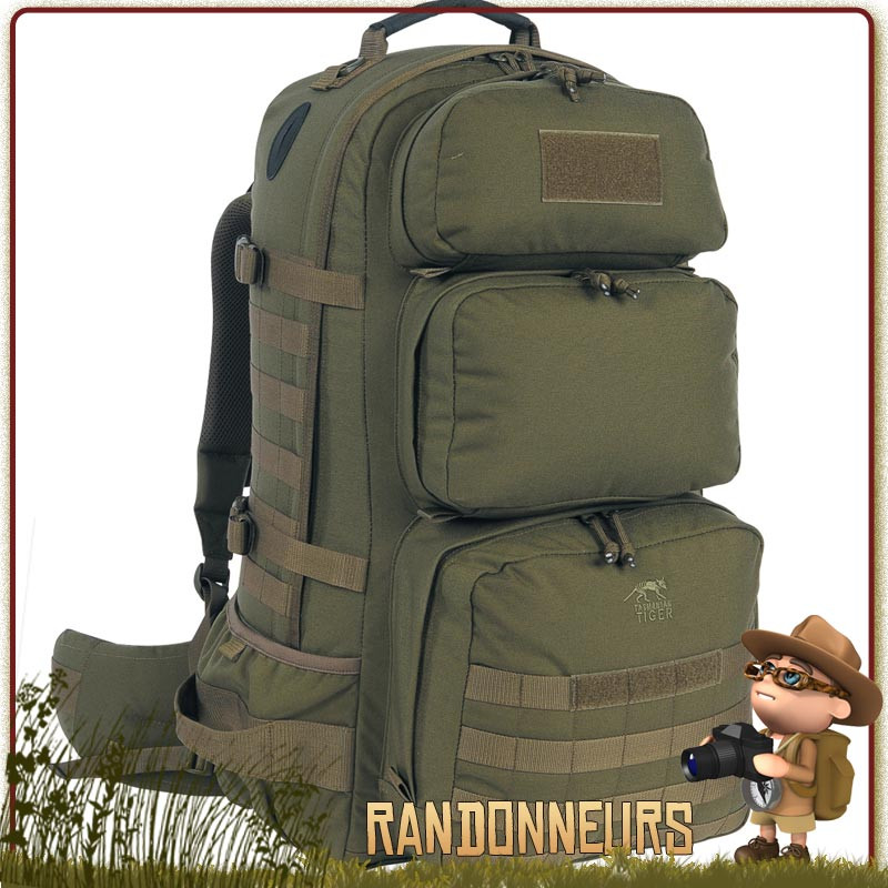 Sac à Dos TROOPER PACK 45L Tasmanian Tiger Vert Olive dédié randonnée portage bushcraft