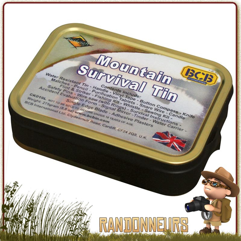 Survival Tool Kit Origin SOL kit de survie randonnée complet