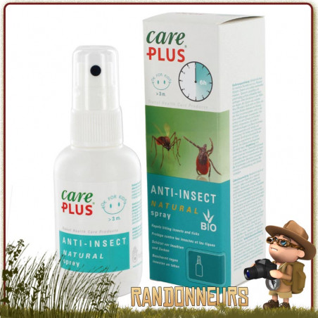 Spray 60 ml Répulsif Anti Moustiques et Tiques CITRIODIOL 30 Care Plus