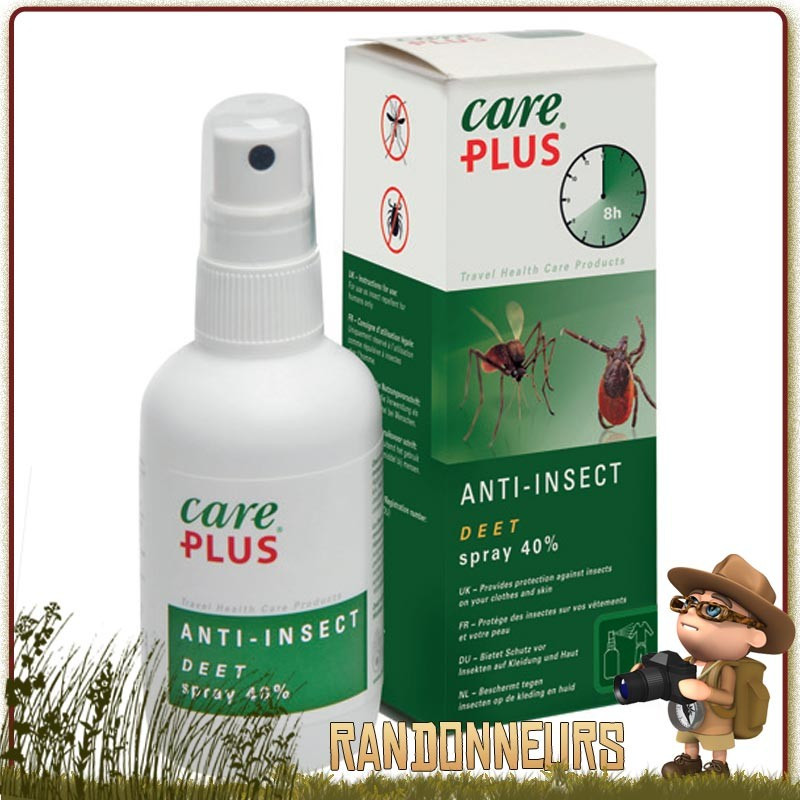 Spray corporel anti-moustiques, taons et tiques