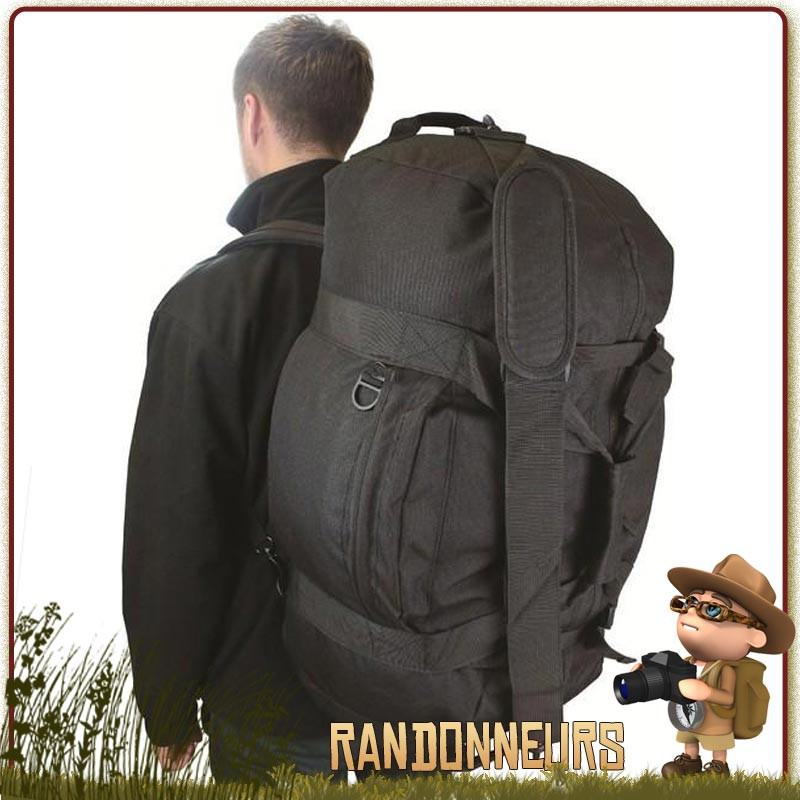 Sac cargo Portage Militaire LOADER 65 Litres NOIR Highlander de voyage