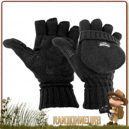 Gants Mitaines Thinsulate, à la fois gants et mitaines, pour garder les mains au chaud Revêtement grip suédine